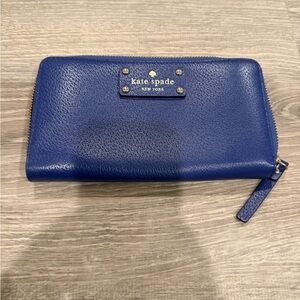 Kate Spade Royal Blue Zip Wallet